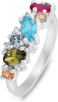 Produktbild Brilio Silver - Distinctive silver ring with colored zircons RI099W - Circuit: 54 mm (54)