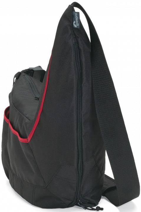 Actual product image Lowepro Passport Sling II SLR Camera Bag Black-Red (Camera shoulder bag)