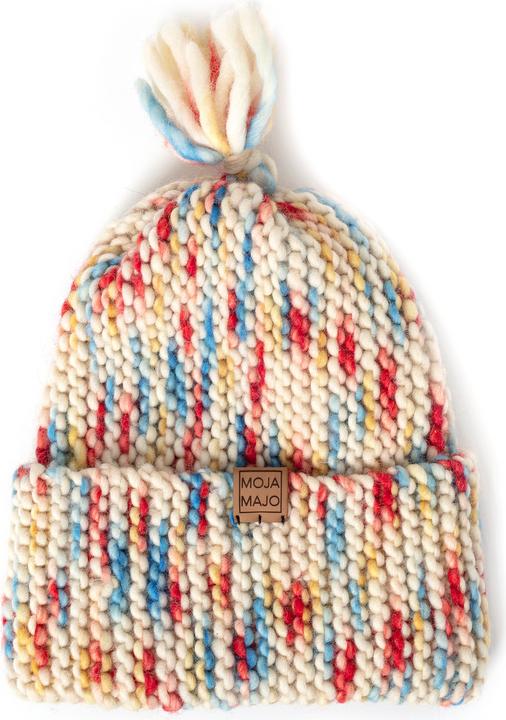 Actual product image Moja Majo Children's Wool Hat Pink One Size, Blue Mottled