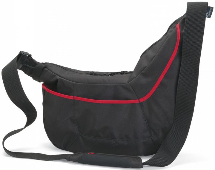 Actual product image Lowepro Passport Sling II SLR Camera Bag Black-Red (Camera shoulder bag)