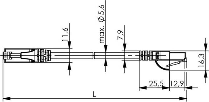 Produktbild Telegärtner Patch-Kabel (U/UTP, CAT5e, 3 m)