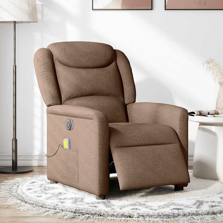 Immagine prodotto VidaXL Sedia da massaggio elettrica in tessuto marrone