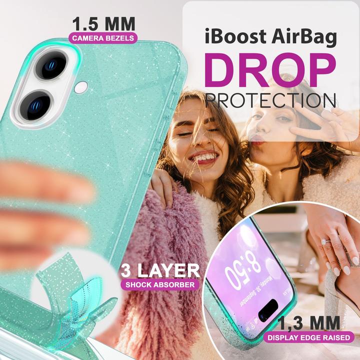 Immagine prodotto Nalia Copertina ibrida glitterata (Apple iPhone 16 Plus)