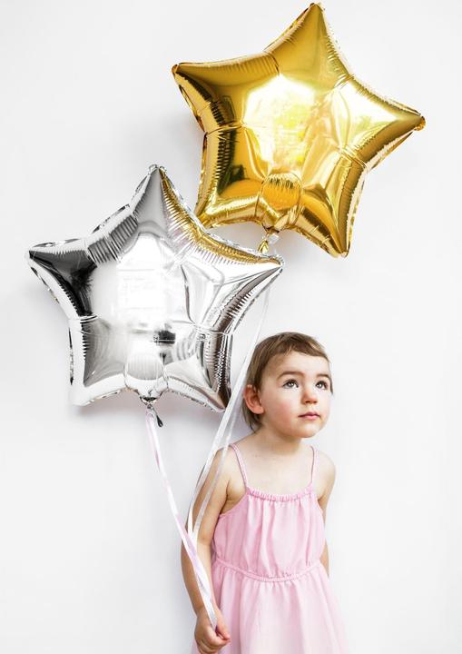 Produktbild Partydeco Silberstern-Ballon 48cm (1 x)