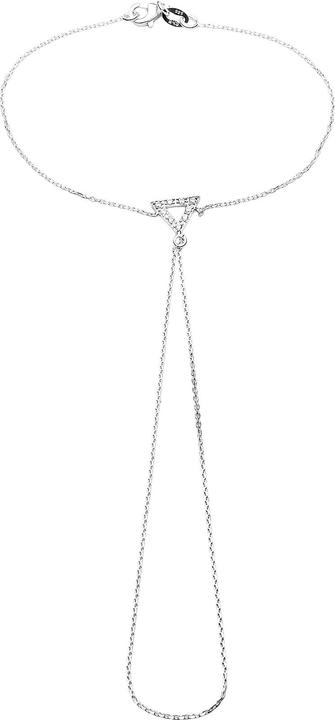 Leyda Handrücken Aramband Dreieck (19.50 cm, Silber 925, Synthetischer Stein)