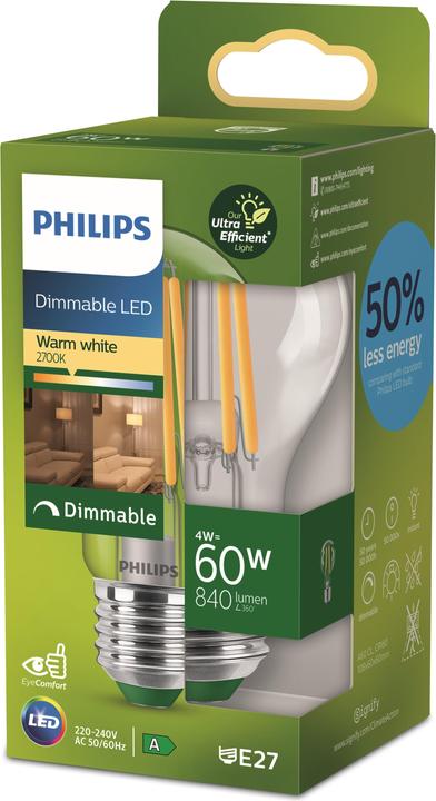 Image du produit Philips Ultra Efficient (E27, 4 W, 840 lm, 1 x, A)