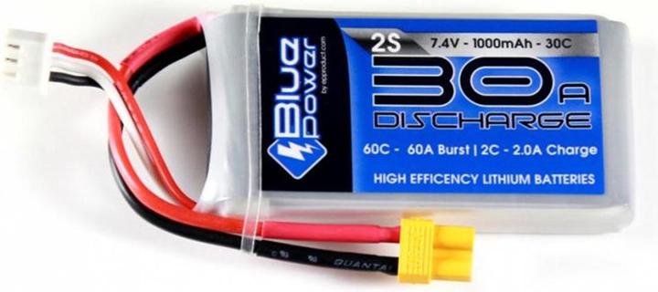 Actual product image EP BluePower LiPo Battery 7.4V 1000mAh 30C (7.40 V, 1000 mAh)