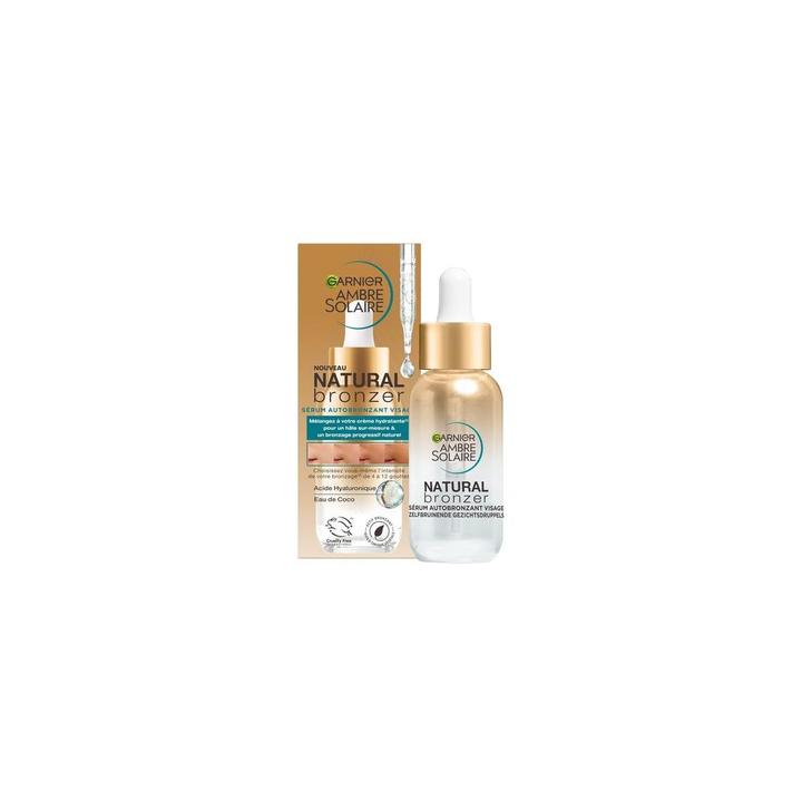 Produktbild Garnier Ambre Solaire Face Self-Tanning Serum Moisturizing - Natural Bronzer - 30ml (Selbstbräunungsserum, 30 ml)