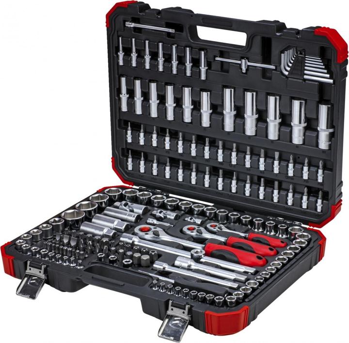 Actual product image Gedore Red red Socket set, 172-piece, With reversible ratchet, ratchets, sockets and bit set (20 mm, 10 mm, 8 mm, 9 mm, 30 mm, 27 mm, 15 mm, 25 mm)