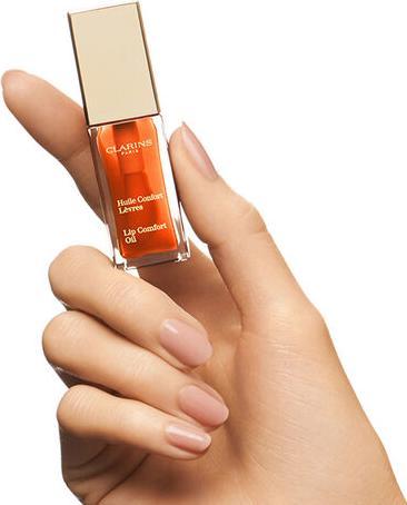 Actual product image Clarins Eclat Minute - Huile Confort Lèvres Tangerine 05 (Oil, 7 ml)