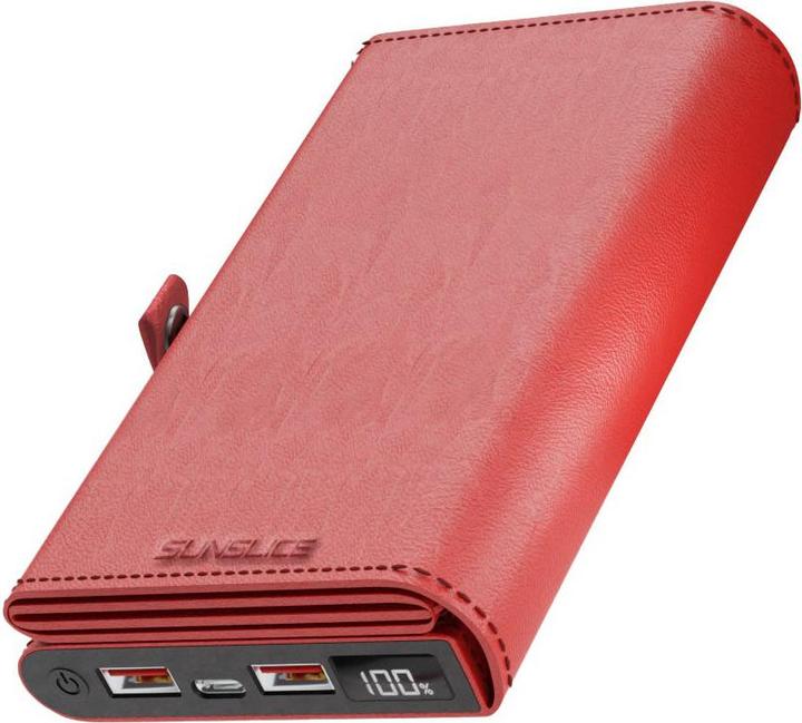Image du produit Sunslice Electron 8W - 10'000 mAh Solar Powerbank Red (10000 mAh, 18 W, 20 Wh)
