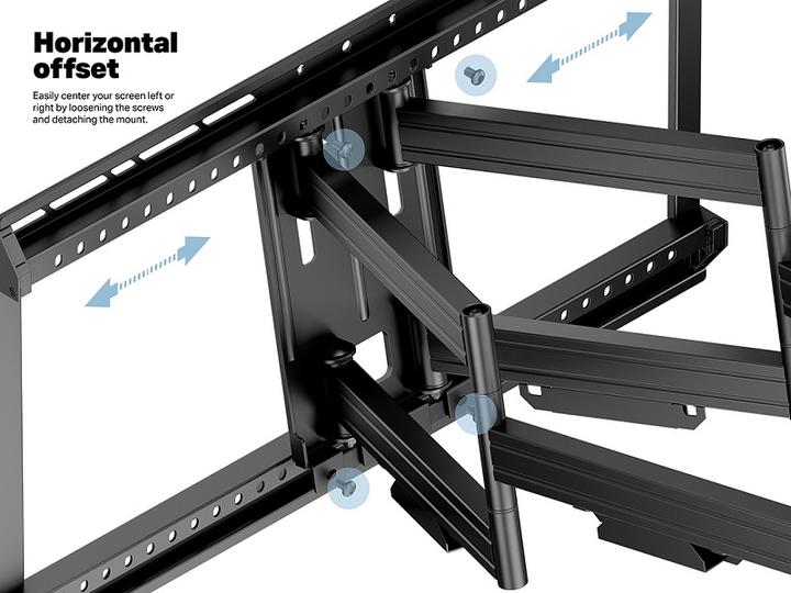 Immagine prodotto Multibrackets Supporto da parete 42-100", nero, portata 70kg (Muro, 100", 70 kg)