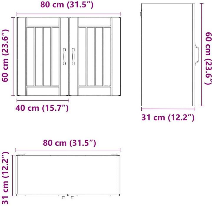 Actual product image VidaXL Madlene (80 x 31 x 60 cm)