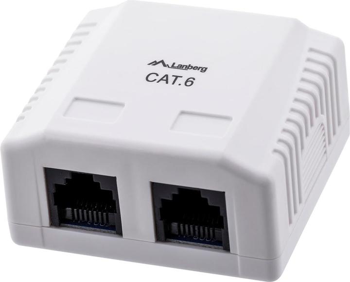 Productafbeelding Lanberg OU6-0002-W Contactdoos RJ-45 Wit