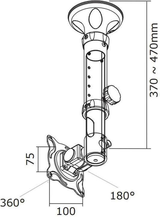 Produktbild Neomounts NewStar - FPMA-C025 SILVER - Deckenhalterung (Decke, 30")