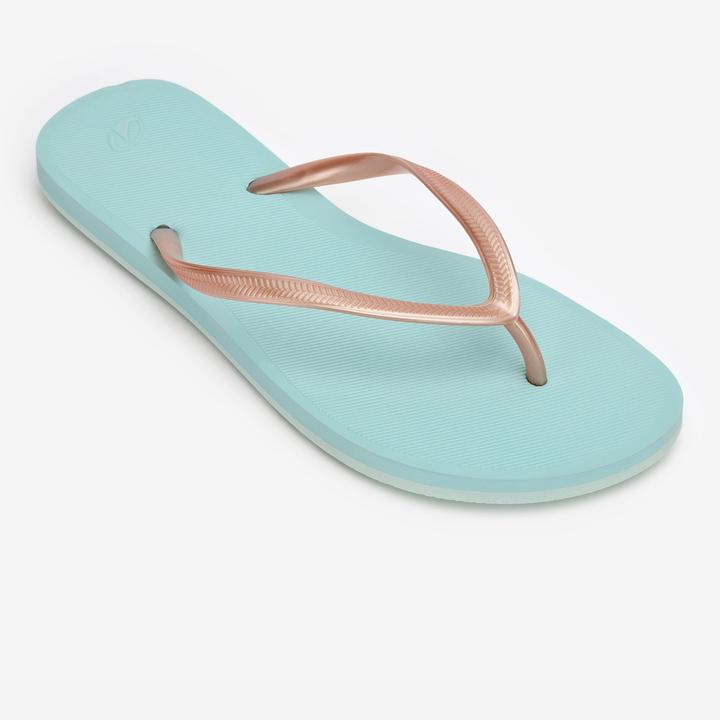 Olaian Zehensandalen Damen 500 Gold blau