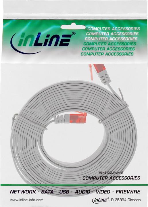 Produktbild InLine 0,5m Patchkabel flach, U/UTP, Cat.6 (U/UTP, CAT6, 0.50 m)