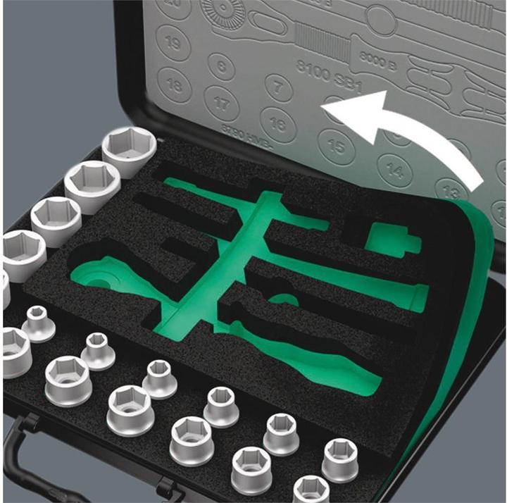Produktbild Wera 8100 SA 2 Zyklop Speed-Knarrensatz (6 mm, 12 mm, 14 mm, 10  mm, 7 mm, 11 mm, 5 mm, 8 mm, 9 mm, 13 mm, 4 mm)