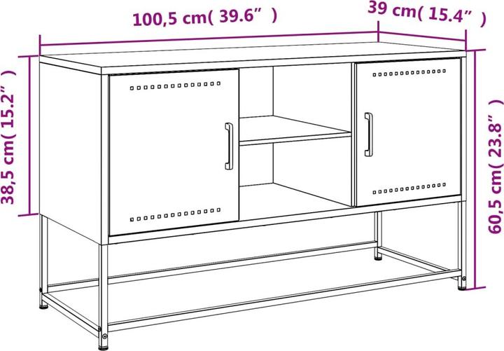 Actual product image VidaXL Highboard (39 x 39 x 107 cm)