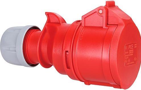 Actual product image PCE CEE Coupling socket with cover 400V 32A IP44 225-6