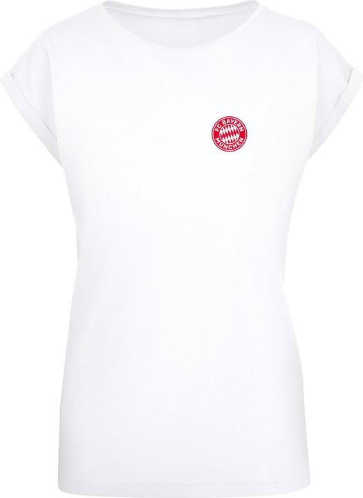 Actual product image FC Bayern München Ladies Logo Red Extended Shoulder Tee - 113325 (S)
