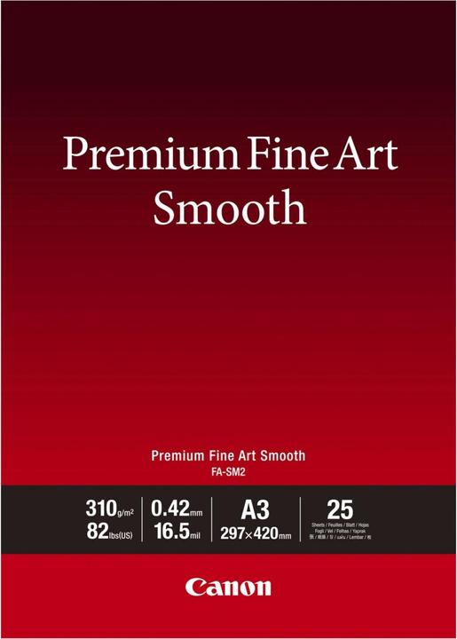 Actual product image Canon FA-SM 2 Premium FineArt Smooth A 3, 25 sheets, 310 g (310 g/m², A3, 25 x)