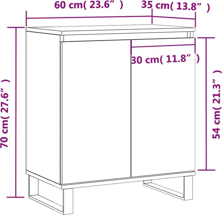 Produktbild VidaXL Meggi (60 x 35 x 70 cm)