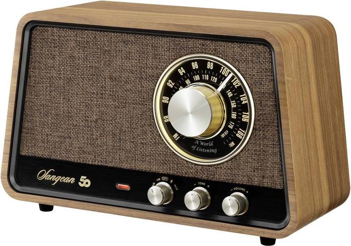 Immagine prodotto Sangean Mobile in legno Premium WR-101 Radio da tavolo AM, FM Bluetooth®, AUX, FM Noce (AM, FM, VHF, Bluetooth)