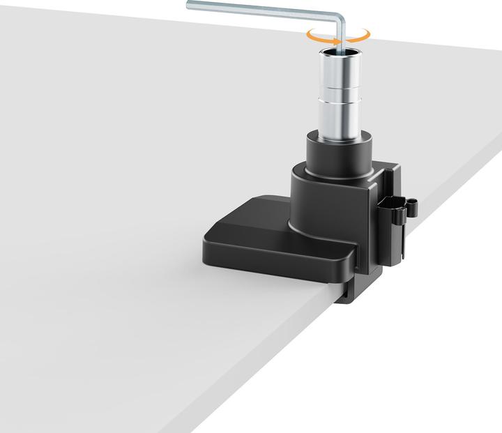 Produktbild Manhattan Tischhalterung mit USB-Ports und Gasdruckfeder mit extrem hoher Traglast für einen Monitor, Aluminiu (Tisch, 57")