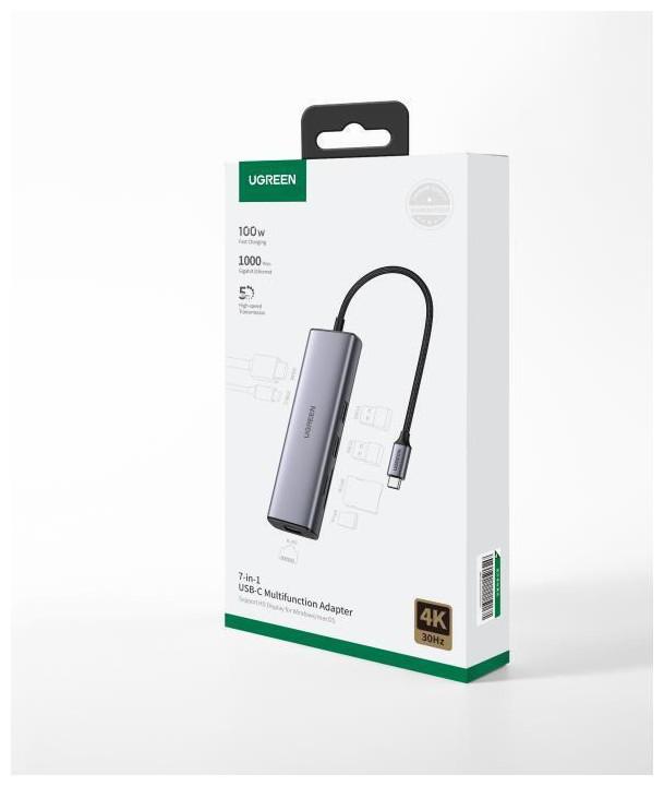 Actual product image Ugreen USB Hub 3.0 (USB-C, 5 Ports)