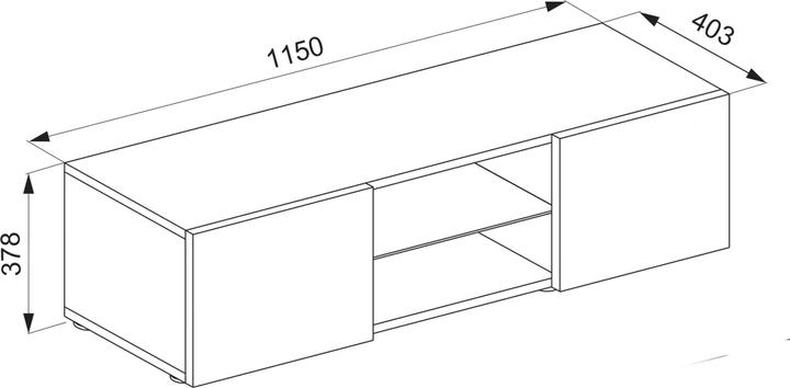 Immagine prodotto VCM Mobile TV a parete in legno Jusa (115 x 36 x 40 cm)