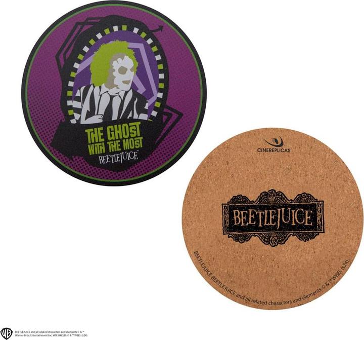 Actual product image Cinereplicas Beetlejuice coaster 4-pack (4 x)