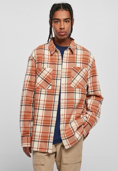 Produktbild Urban Classics Long Oversized Checked Leaves Shirt (M)