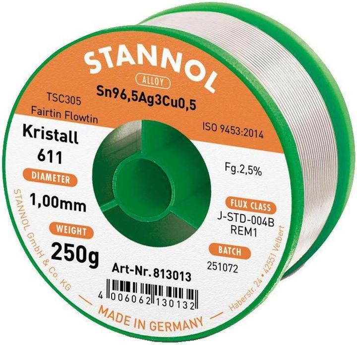 Stannol Filo di saldatura 611 2,5% Ø 1,0 (Saldatura)