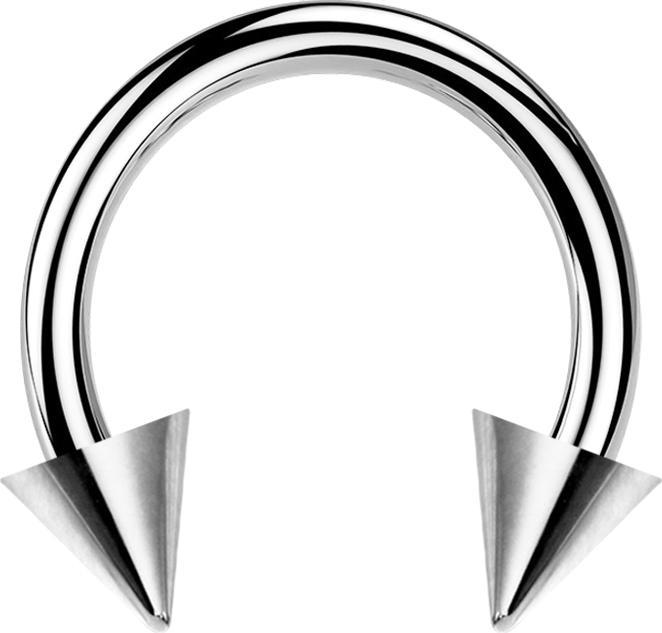 Immagine prodotto Star Piercing Bilanciere circolare in argento con due coni (Acciaio chirurgico 316L, senza ottone)