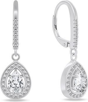 Brilio Silver - Luxury silver earrings with zircons EA921W