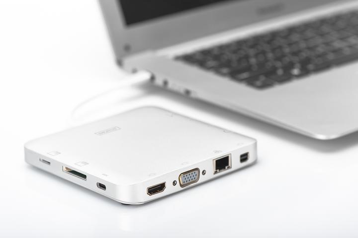 Produktbild Digitus Universal Dockingstation USB 3.1 Typ C MicroSD SD (USB-C, 11 Ports)