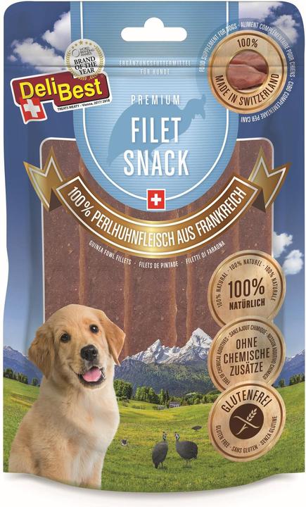 Produktbild DeliBest Filet Snack Perlhuhn (Senior, Adult, Junior, 1 Stk., 90 g)