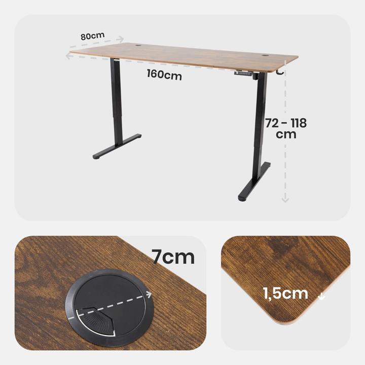 Actual product image Arebos Schreibtisch (160 x 80 x 72 cm)