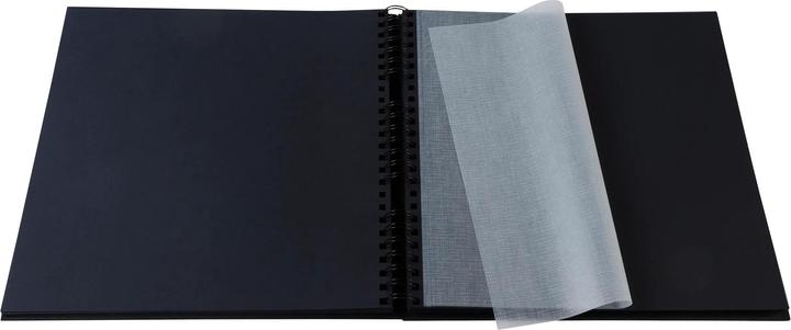 Actual product image Exacompta Fotoalbum mit Spiralbindung, 60 Seiten schwarz, 32x32 cm, Graphik (320 x 320 mm)
