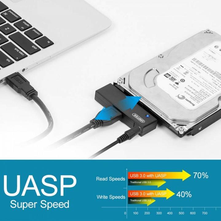 Actual product image Unitek Y-1039 USB 3.0 SATA Black Cable Interface / Adapter