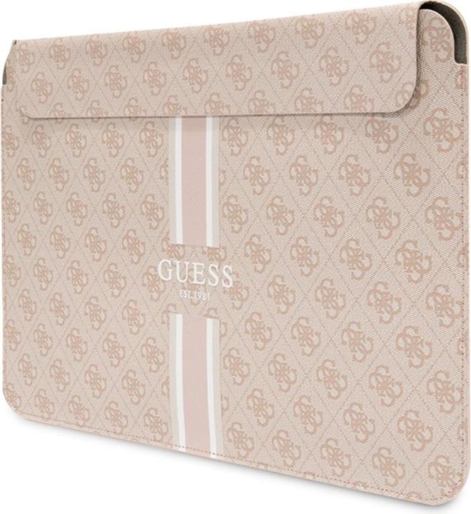 Produktbild Guess PU 4G bedruckte Streifen-Computerhülle 16" Pink (16")