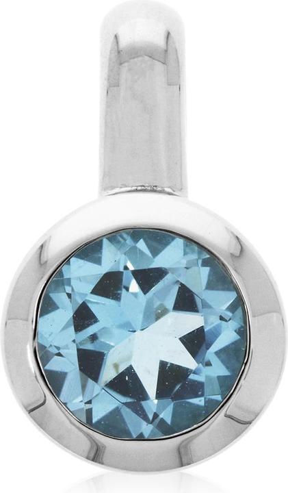 Xen Anhänger mit 7 mm Blautopas ca. 1,65 ct. (925 Sterling Silber)