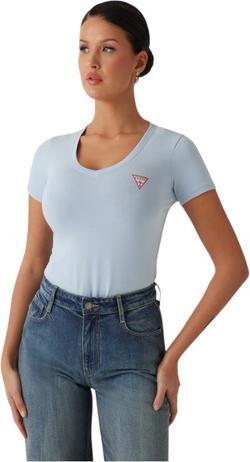 Image du produit Guess Damen T-Shirt Vn Mini Triangle Tee Blau (M)