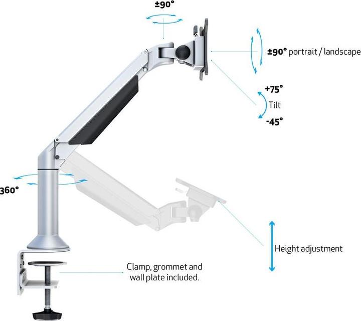 Immagine prodotto Multibrackets MB Giunto per il gas Supporto W+T (Tavolo, 32")