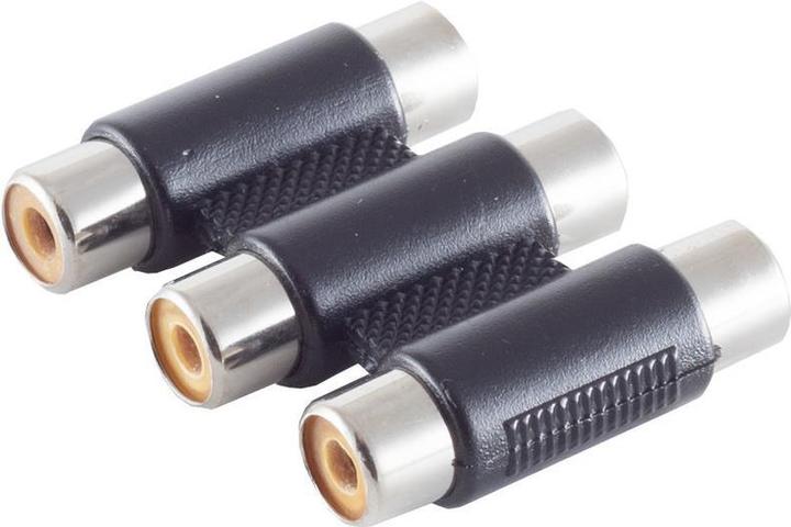 Actual product image Shiverpeaks BS57044 Video Cable Adapter 3 x RCA (YPbPr) 3 x RCA Black (Angle adapter)