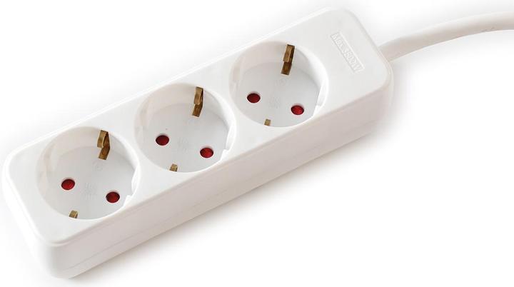 Image du produit Value Multiprise 3x sans interrupteur, blanc, 1,5m (3 x, CEE 7/3, 1.50 m)