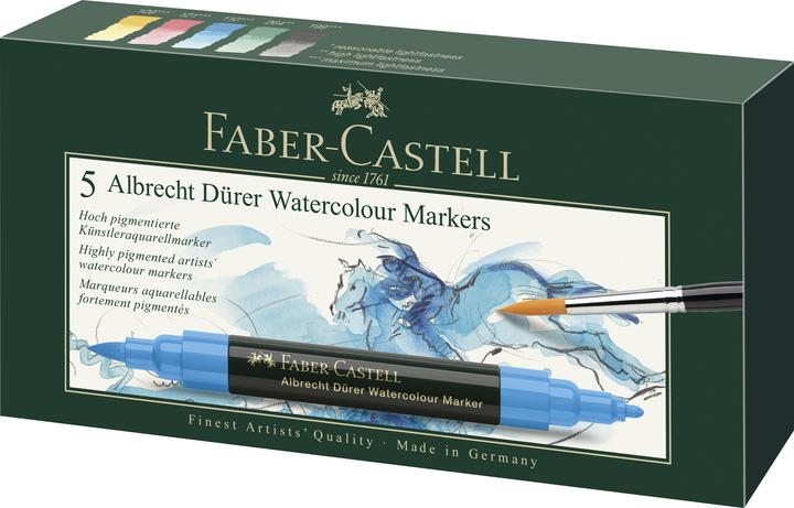 Actual product image Faber-Castell Felt-tip pen Albrecht Dürer Set of 5 Standard (multicolour, 5 x)