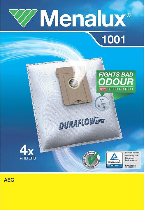 Actual product image Menalux 9001961532 1001 Vacuum Cleaner Bag, Duraflow (4 x)