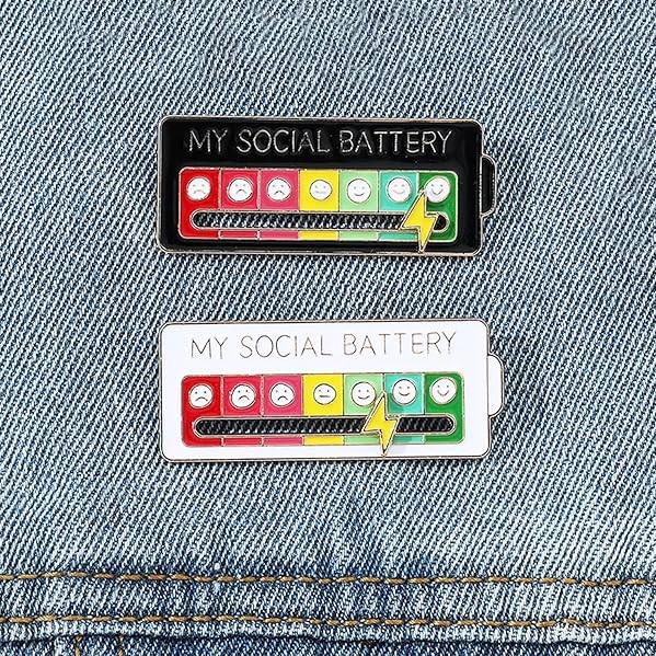 Produktbild Noya My Social Battery Pin Anstecker 2er Set